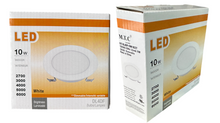 Upgraded New (Pack of 12) M0813:M.T.C Canada LED 4inch Retrofit kit Flat with E26 Holder 120V 10W Dimmable 950lm 5CCT Change Colour with Button (2700K,3000K,4000K,5000K,6000K) CUL Certified