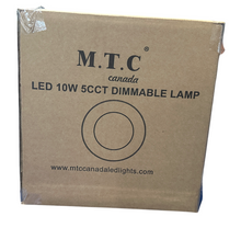 Upgraded New (Pack of 12) M0813:M.T.C Canada LED 4inch Retrofit kit Flat with E26 Holder 120V 10W Dimmable 950lm 5CCT Change Colour with Button (2700K,3000K,4000K,5000K,6000K) CUL Certified