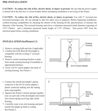Pack of 24 : M0832- M.T.C Canada ® LED 3inch Retrofit kit With Gu10 Holder 120V 6W Dimmable 660lm 5CCT Change Colour With Button ( 2700,3000K ,4000K,5000,6000K ) CETL Certified to CSA STD 22.2