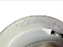 Upgraded New (Pack of 12) M0813:M.T.C Canada LED 4inch Retrofit kit Flat with E26 Holder 120V 10W Dimmable 950lm 5CCT Change Colour with Button (2700K,3000K,4000K,5000K,6000K) CUL Certified