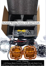 Full Kit M0854 – M.T.C Canada 4" 90W (45Wx2) LED Driving Light with DRL, High/Low Beam 6000K, IP68 Waterproof (12000LM, Amber DRL) With Dual Switch Wiring harness
