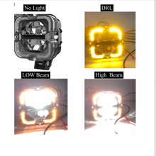 Full Kit M0854 – M.T.C Canada 4" 90W (45Wx2) LED Driving Light with DRL, High/Low Beam 6000K, IP68 Waterproof (12000LM, Amber DRL) With Dual Switch Wiring harness