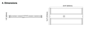 (Pack of 1 )Upgraded M0704: M.T.C Canada LED High Bay Light Linear Frosted Lens Dimmable 347VAC (Linear High Bay Wattage Selectable 220/200/180W 30,800lm 4K/6K CCT Change Input 120-277VAC/347VAC CUL)