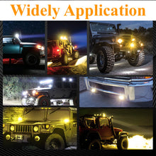 M0576: M.T.C Canada LED 2 inch Square White Amber LED Driving Work Light Bar Pods With Mount Bracket Spot Off Road Fog( 1 Pair)