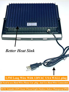 2 Pack or 4 pack to choose M0641: M.T.C Canada LED Flood Light 100W 12000lm 6000K  InputAC120V Water ProofCETL