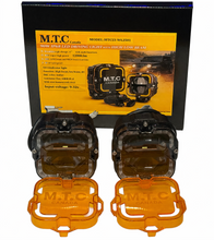 Full Kit M0854 – M.T.C Canada 4" 90W (45Wx2) LED Driving Light with DRL, High/Low Beam 6000K, IP68 Waterproof (12000LM, Amber DRL) With Dual Switch Wiring harness