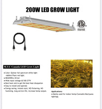 (Pack Of 2 Piece ) Upgraded M0515 : M.T.C Canada LED Grow Light 200W Full Spectrum 29,600lm Dimmable  CCT Full Spectrum White Light + 660nm RED Input Voltage :100-277VAC CETL Certified