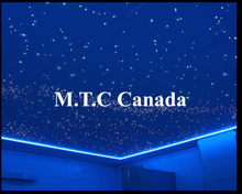 (25 Piece 2x2 Star Ceiling Panel) M0764 :M.T.C Canada Fiber Star Ceiling Light 2x2 (600 x600 mm) Panel with 20 Fiber 4 Meter Length 24VDC RGBCW with M0807 Controller &M0638 24VDC 96Watt LED Driver