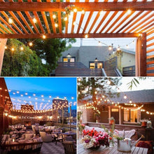 (Pack of 4 Set)(24 Ftx4 =96 FT) M0366 :CUL Certified M.T.C Canada 24Ft 12Piece LED G40 Outdoor Patio String Lights with LED Clear Bulbs,Warm White 2700K Ambience Indoor & Outdoor Lights for Patio