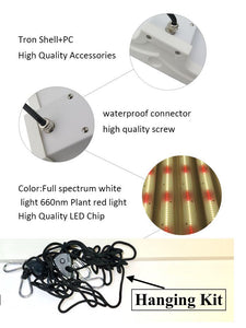 (Pack Of 2 Piece ) Upgraded M0515 : M.T.C Canada LED Grow Light 200W Full Spectrum 29,600lm Dimmable  CCT Full Spectrum White Light + 660nm RED Input Voltage :100-277VAC CETL Certified