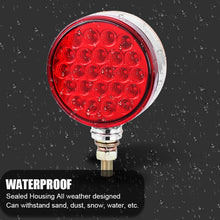 1 Pair M0703-M.T.C Canada LED Round Dual Face Red/Amber Truck Fender Pedestal Marker Lights Turn Signal