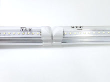 (Pack of 25)M0254 :LED T8 4 Feet Integrated Tube Light Fixture Linkable 36W 4680lm(130lm/W) 6000K CETL Certified Double Row Can Be Link Together Up to 4 Piece