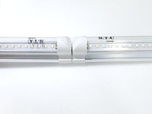 (Pack of 10 )M0254 :LED T8 4 Feet Integrated Tube Light Fixture Linkable 36W 4680lm(130lm/W) 6000K CETL Certified Double Row Can Be Link Together Up to 4 Piece