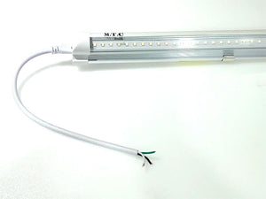 (Pack of 25)M0254 :LED T8 4 Feet Integrated Tube Light Fixture Linkable 36W 4680lm(130lm/W) 6000K CETL Certified Double Row Can Be Link Together Up to 4 Piece