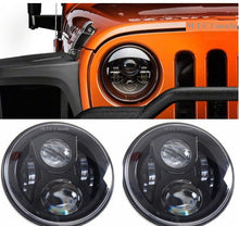 M0324:7 inch Round 45W LED Headlights Bulb Kit Projector DOT 6000K Off-Road for Jeep Pack of 2 Pcs