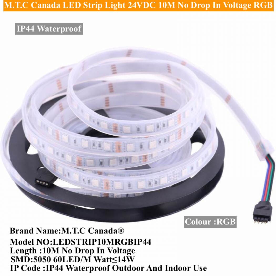 Kit de Ruban LED iP67 24V RGB 5050 à 30 LEDs/m – 5m à 20m - LED Montreal