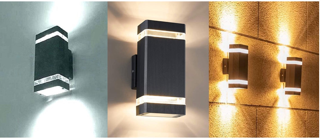 M0313: M0313 M.T.C Canada LED Wall Light Up Down watt 12W 3CCT Can Be Change With Button At Bottom 3000K/4500K/6000K Change Colour According To Your Choice Lumens 1500lm CETL Certified