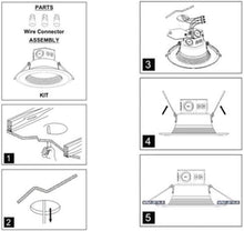 M0198: (Pack of 16 Pieces)4 inch LED Downlight Recessed Retrofit  Kit with Integral Junction Box at The Back, 10 Watt 5700K(Cool White) Dimmable,IC Rated