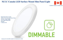M0349 : (Pack of 2 Piece )LED Slim Panel 9 inch 18W Flush Mount Ceiling Light Fixture, Round Dimmable, CETL Certified