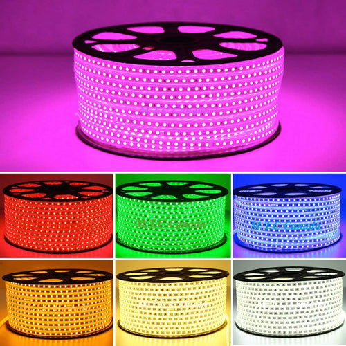 M0469 : LED Rope Light 25M Roll 5050 SMD Direct Line Voltage 100V-265V 60LED/M Outdoor And Indoor Use IP66 RGB With RF Controller
