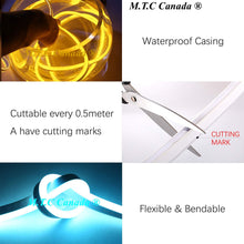 M0592 : LED Neon Rope Light With Smart Bluetooth App Controller 25M(82.5 Feet) Roll Direct Line Voltage 110V 120LED/M Outdoor And Indoor Use IP66 , , 25 Metre/82.5 Feet Long LED Neon Rope light / LED
