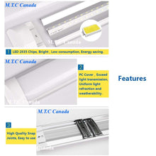 Pack of 10 M0151 /6K ( Independent Series ) :M.T.C Canada LED T8 4 Feet Purification Fixture /LED Shop Light Linear 40W 6000K 4400Lm Tube Light Fixture CETL