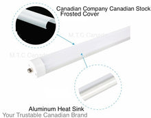 LED T8 8 Feet Tube Light FA8 Single Pin 36W 4000lm 3000K(Warm White) Frosted Cover No Need Ballast Direct line Voltage 85V-265V Extra Bright Pack Of 20 Pcs