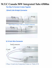 M0534 ( pack of 25 Piece ): LED 4 Row V shaped T8 4 Feet Integrated Tube Light Fixture 50W 6500 lm(130lm/W) 6000K