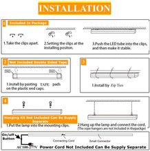 ( Pack of 10 ) M0151 / 6K Linkable series :M.T.C Canada  4 Feet LED Linear Linkable Light Fixture  40W 6000K 4400Lm With 4 Inch Junction BOX Cover Plate 100V-277V CETL