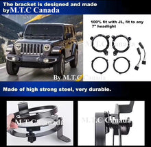 M0405:M.T.C Canada 2018-2019 Jeep JL Head Light Brackets Kit Only With JL Plug 100% Fit for M.T.C Canada 7 Inch Head Lights