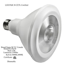 Led Par 38 Bulb 13W,1550lm,3000K Warm White,Dimmable,CETL,Pack of 24 Pieces