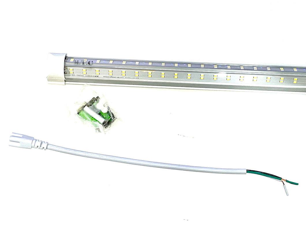 M0534 ( pack of 25 Piece ): LED 4 Row V shaped T8 4 Feet Integrated Tube Light Fixture 50W 6500 lm(130lm/W) 6000K