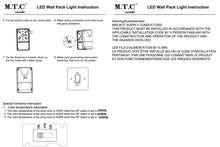 M0659: 15 Watt LED Wall Pack, 3 CCT ( Change Colour With Button (3K/45K/6K )with Photocell Dusk to Dawn 2100lm Input 100-277Vac, Black(Pack of 2 PcsI