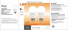 Led A19 Bulb 6W,6000K Cool White,CUL App,Non Dimmable,Pack of 24 Pieces= $80.00 Cad
