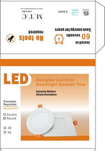 10 Piece Pack LED 3 inch slim panel light Round,Dimmable,7W 3000K(Warm White) CETL Cert.