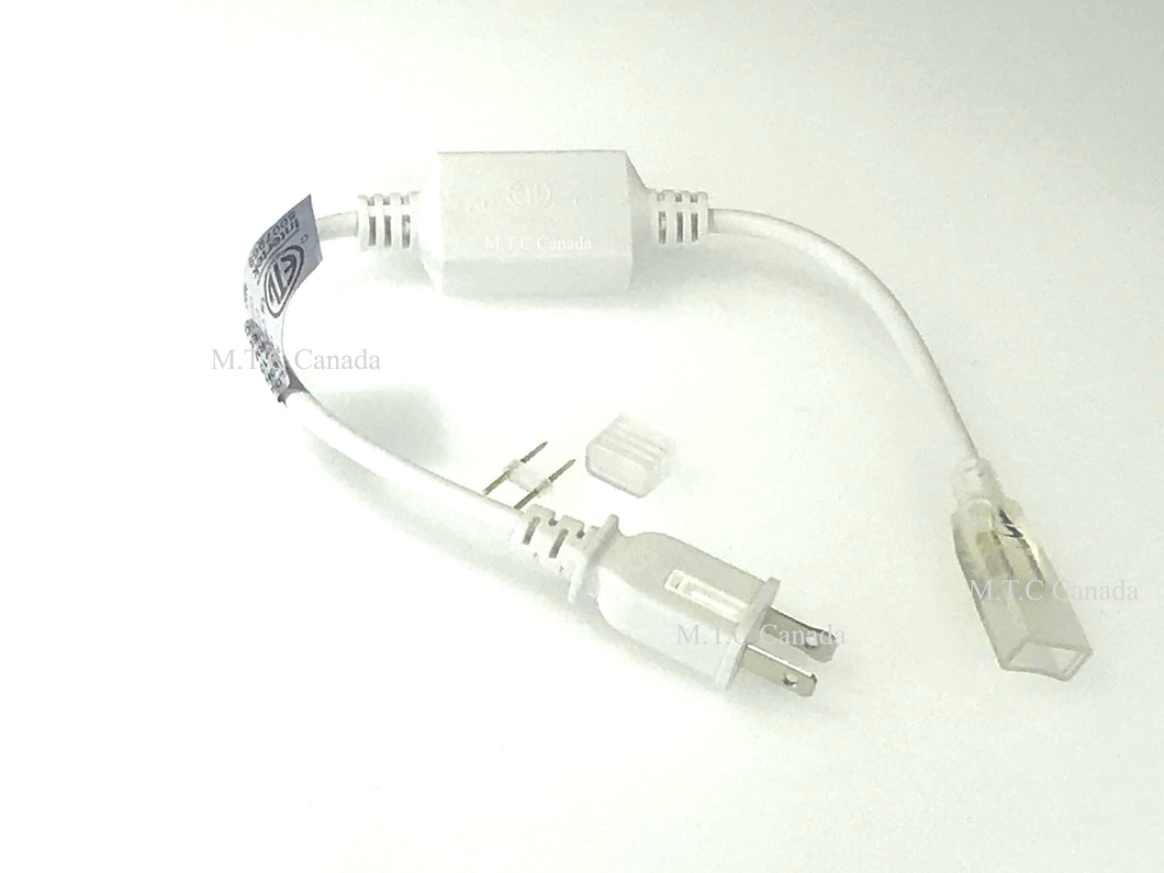 LED Single Colour Rope Light Line Voltage Driver with 110V US Wall Plug . It Can be used only with M.T.C Canada Single Colour Rope Light For Mo284 Pack of 2 Piece