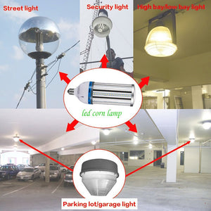 LED Corn Light Bulb 60W, 6600lm,6000K Cool White with E39/E40 Holder,