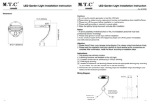 M0655: LED Garden Post Light / LED Street Light With Photocell Sensor Input 100-277VAC , Switch Power with Button 150W/120W/100W And CCT Change 4K/6K CUL Certified