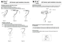 M0655: LED Garden Post Light / LED Street Light With Photocell Sensor Input 100-277VAC , Switch Power with Button 150W/120W/100W And CCT Change 4K/6K CUL Certified