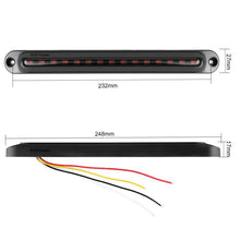 (4 Pack Of ) M0596 :M.T.C Canada Yellow+Red LED Car Truck DRL Light Bar Brake Rear Turn Signal Stop Tail Strip( Pack of 2 Pcs)