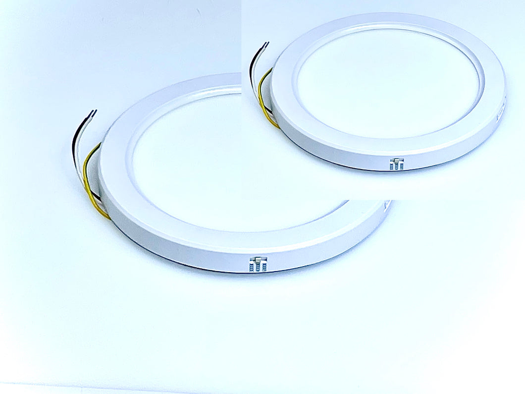 M0348 (3CCT) :(Pack of 5 Pcs) LED Slim Panel Surface Mount Light 7 inch Round 15W 1200lm (3CCT 3000K-4000K - 6000K ) Change Colour With Button CETL Certified