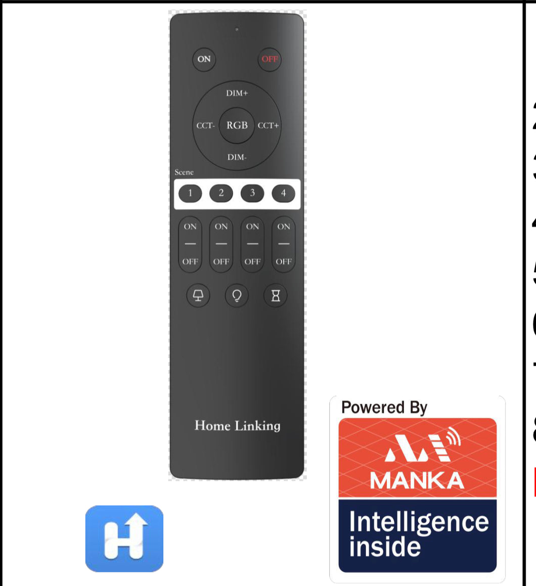 M0558 : Smart Remote For M.T.C Canada LED 4 inch Smart Lights M0557 Use Only