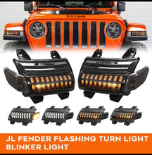 M0526 : LED Fender Flare Light Side Markers Turn Signal for Jeep Wrangler JL Gladiator Rubicon Sahara