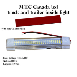 M0593: LED 12/24VDC Truck and trailer Interior LED Light 6000K With Side Switch hard Wire Connection Ceiling Mount With Clip Or Double sided Tape (Pack of 4 Piece ) For Sale)