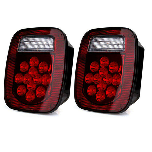M0599: M.T.C Canada Pair of Stop Tail Lights Brake Lamp Turn Reverse Signal Brake Lights fits Jeep TJ And Truck and Trailer(Pack of 2 Pcs)