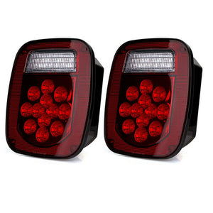 M0599: M.T.C Canada Pair of Stop Tail Lights Brake Lamp Turn Reverse Signal Brake Lights fits Jeep TJ And Truck and Trailer(Pack of 2 Pcs)