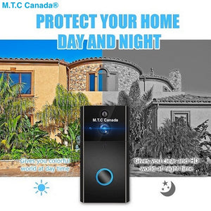 M0472: M.T.C Canada New Smart Wifi Door Bell 2.4GHz Wifi Battery Door Bell