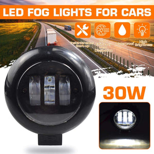 M0503 M.T.C Canada 6D LENS - 4 INCH - 30W 12V 6000K - LED LIGHT BAR - REFLECTOR FOR 4X4 ATV SUV TRUCKS - SPOT / FOG LIGHT OFF Road Work Light For Sale Pack of 2 Pcs
