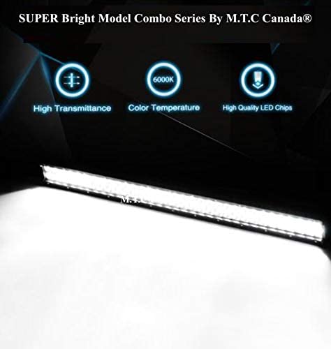 M0505 M.T.C Canada® 31 inch LED Light Bar 198W Light Bar Combo 6000K Input 10-30VDC with 66pcs 3W Led Chips Driving Light for Off-Road Truck 4x4 Military Mining Boating Farming and Heavy Equipment