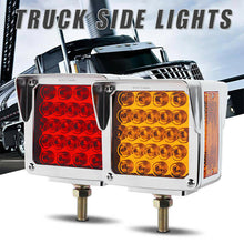 M0601:M.T.C Canada Square LED Pedestal Fender Light Truck RV Trailer Double Face Turn Signal Brake Pack of 2 Piece (1 Pair Left and Right)